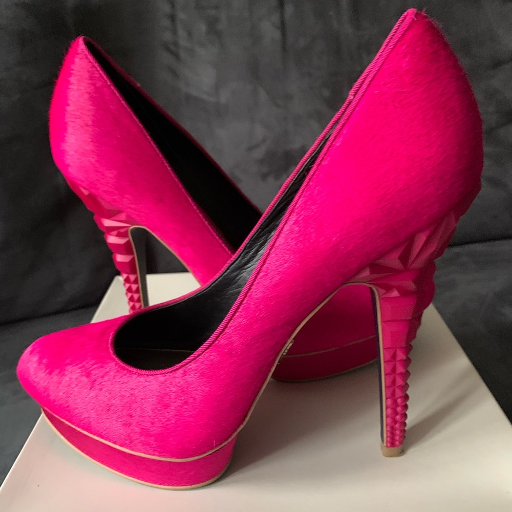 Rachel Roy pony hair pumps